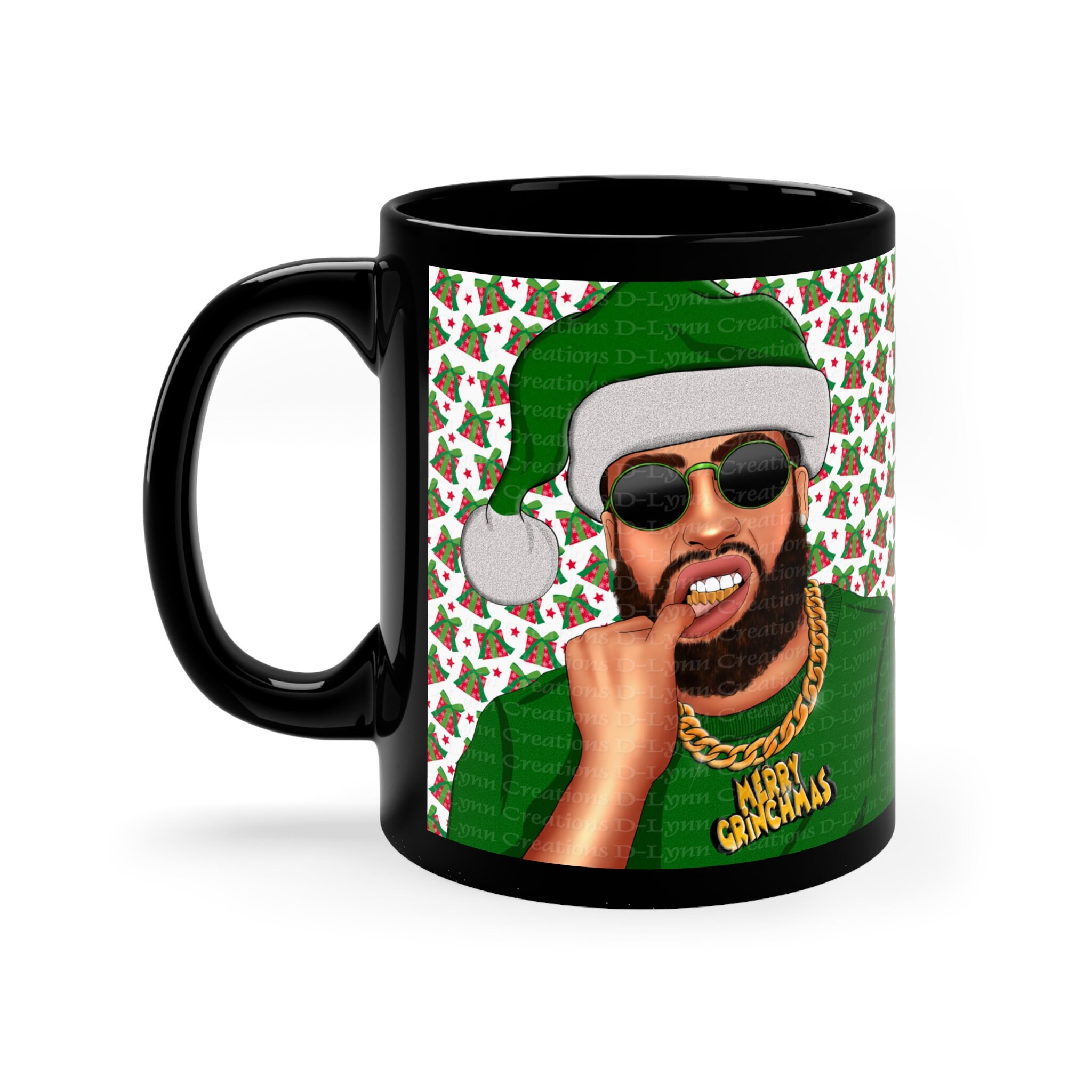 Merry Grinchmas 11oz Black Ceramic Coffee Mug (watermarks removed once purchased)