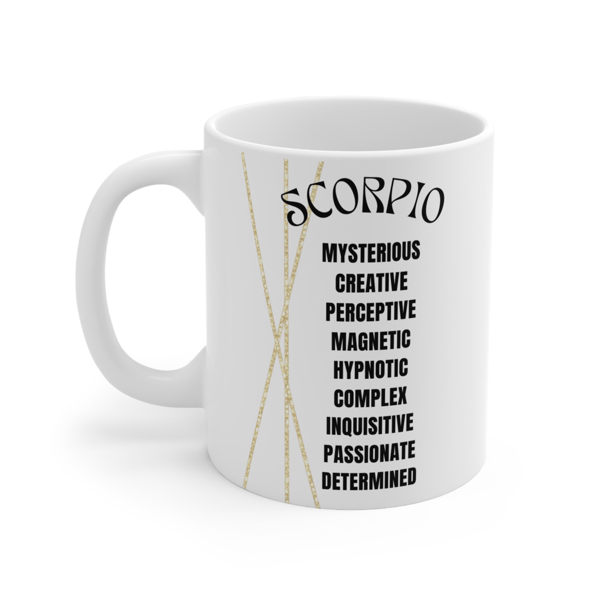 Scorpio 11oz White Ceramic Coffee Mug