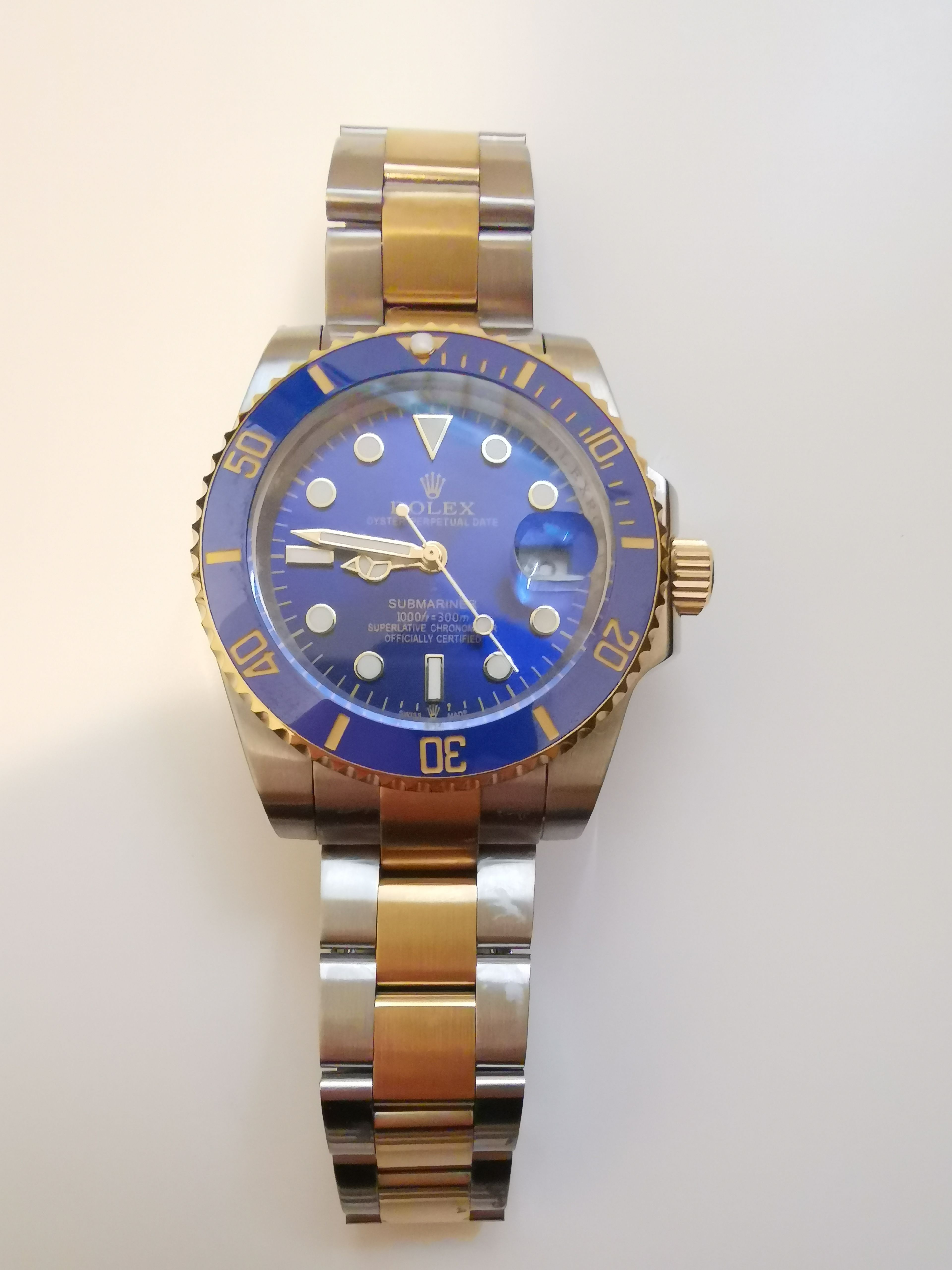 sub tt blue dial 40mm