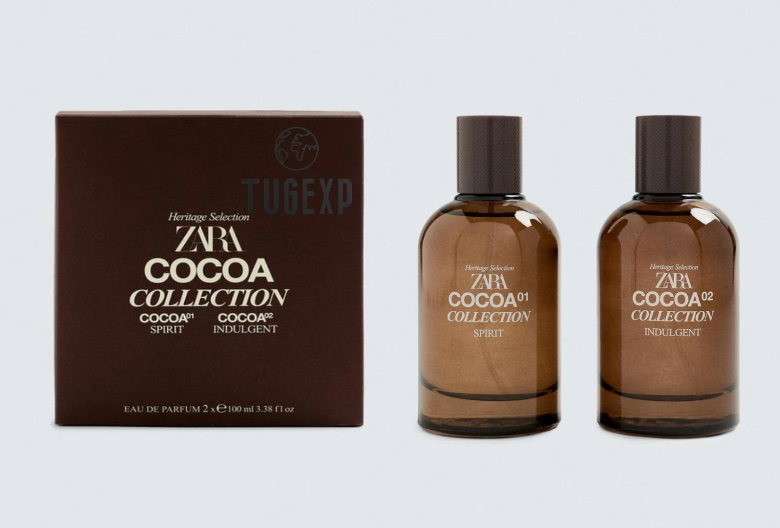 Zara Cocoa Collection 01 Spirit + 02 Indulgent Edp Set Eau Parfum 2 x 100ml Men