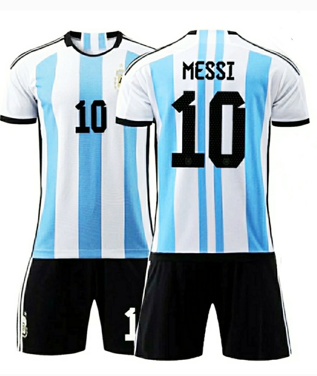 Juego de camiseta Argentina Messi - Niños y adultos - Niños - Hombres - Camiseta de fútbol - Regalos