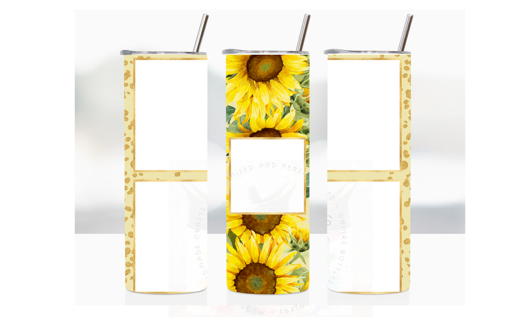 Sunflower Photo Frame Tumbler