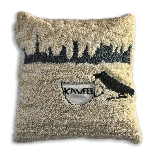 "New York Kawfee Crow" Pillow