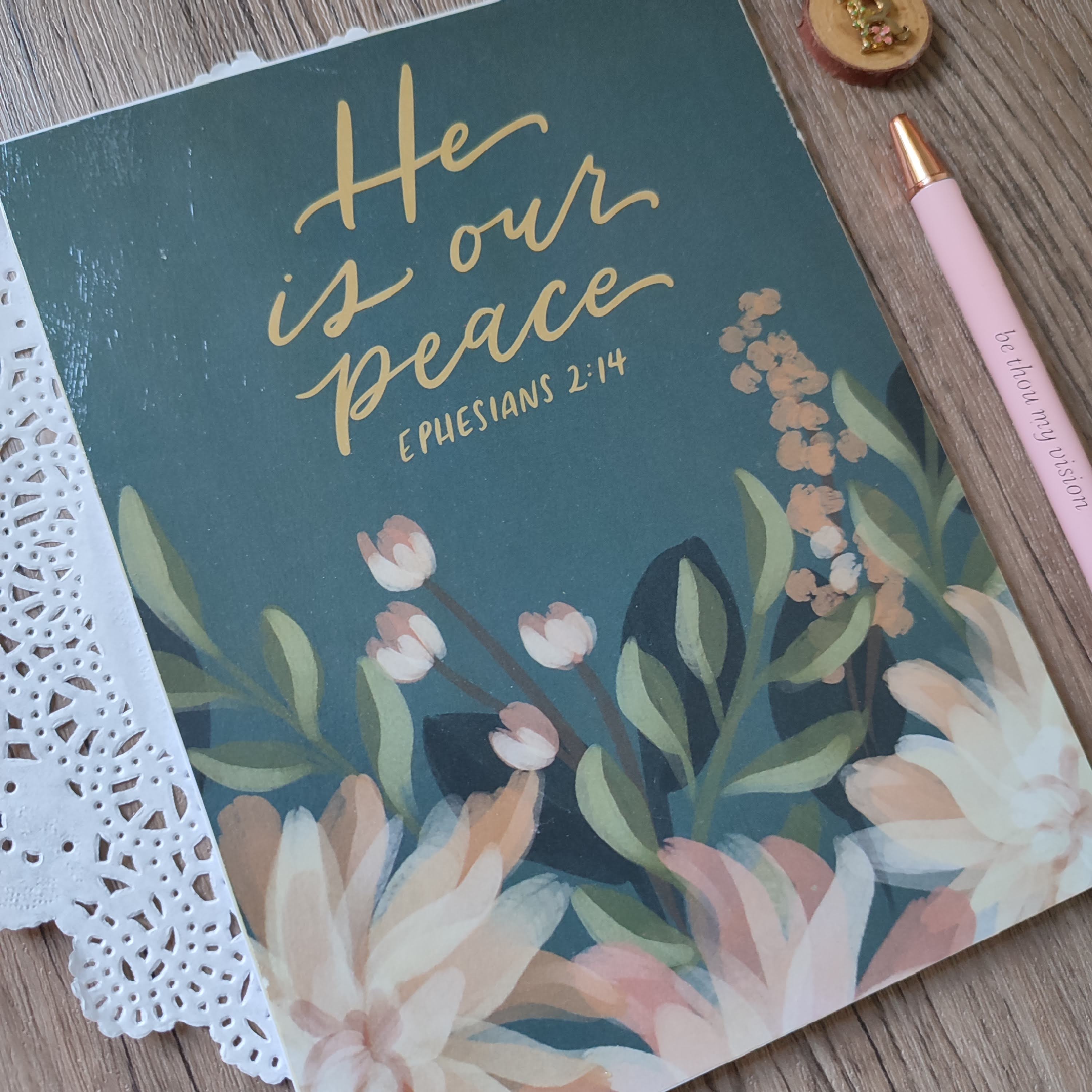 6x8 Board Scripture Inspiration (Ephesians 2:14)