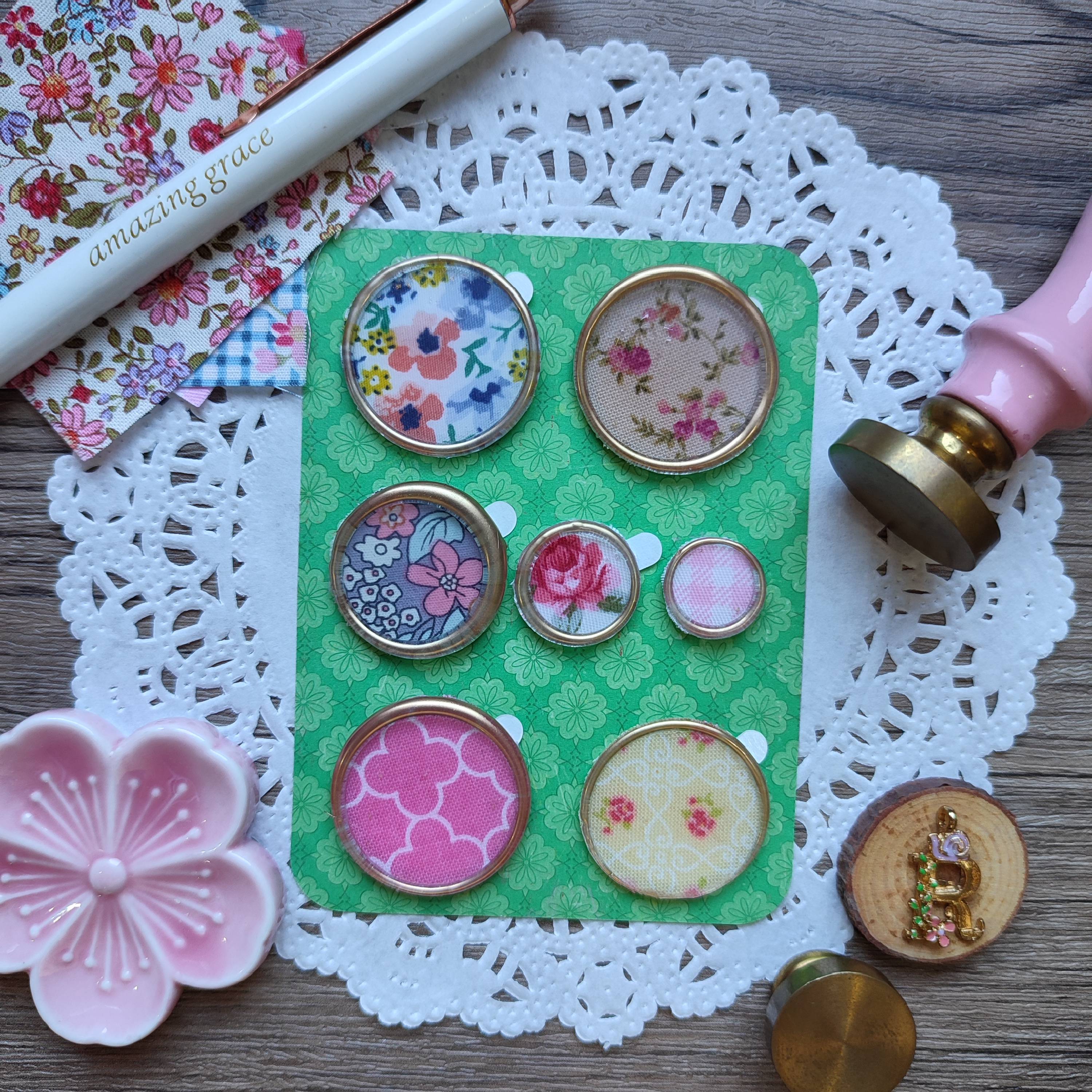 Pre-made Wax Seals in Fabric Set 3