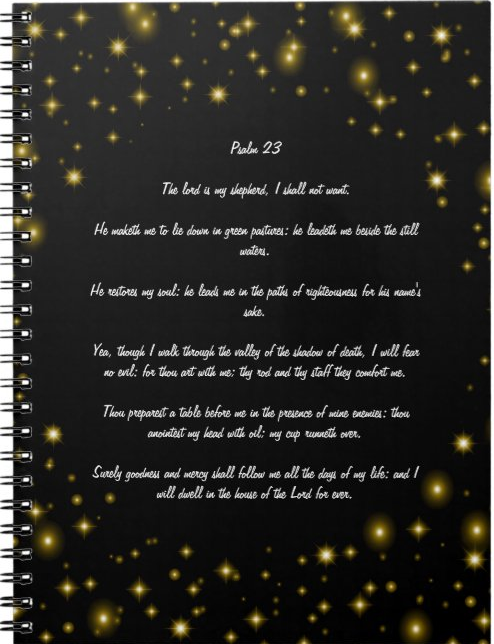 Custom Psalms 23 Notebook/Planner