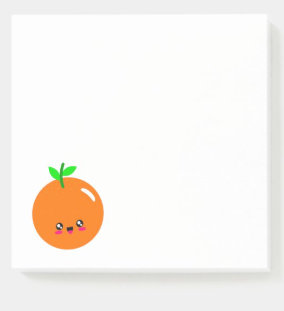 Custom Made Cute Orange Memo Pad