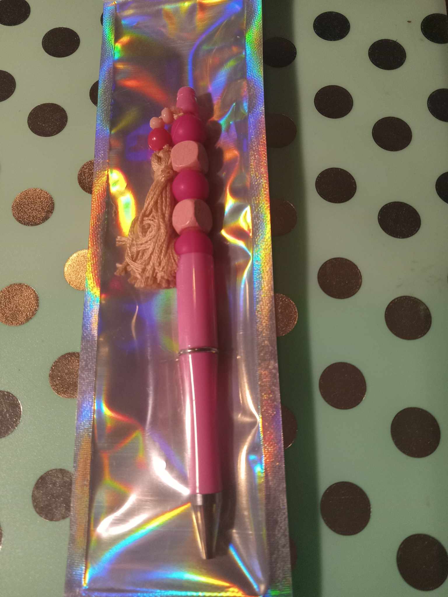 Solid Pink Beadable Pen