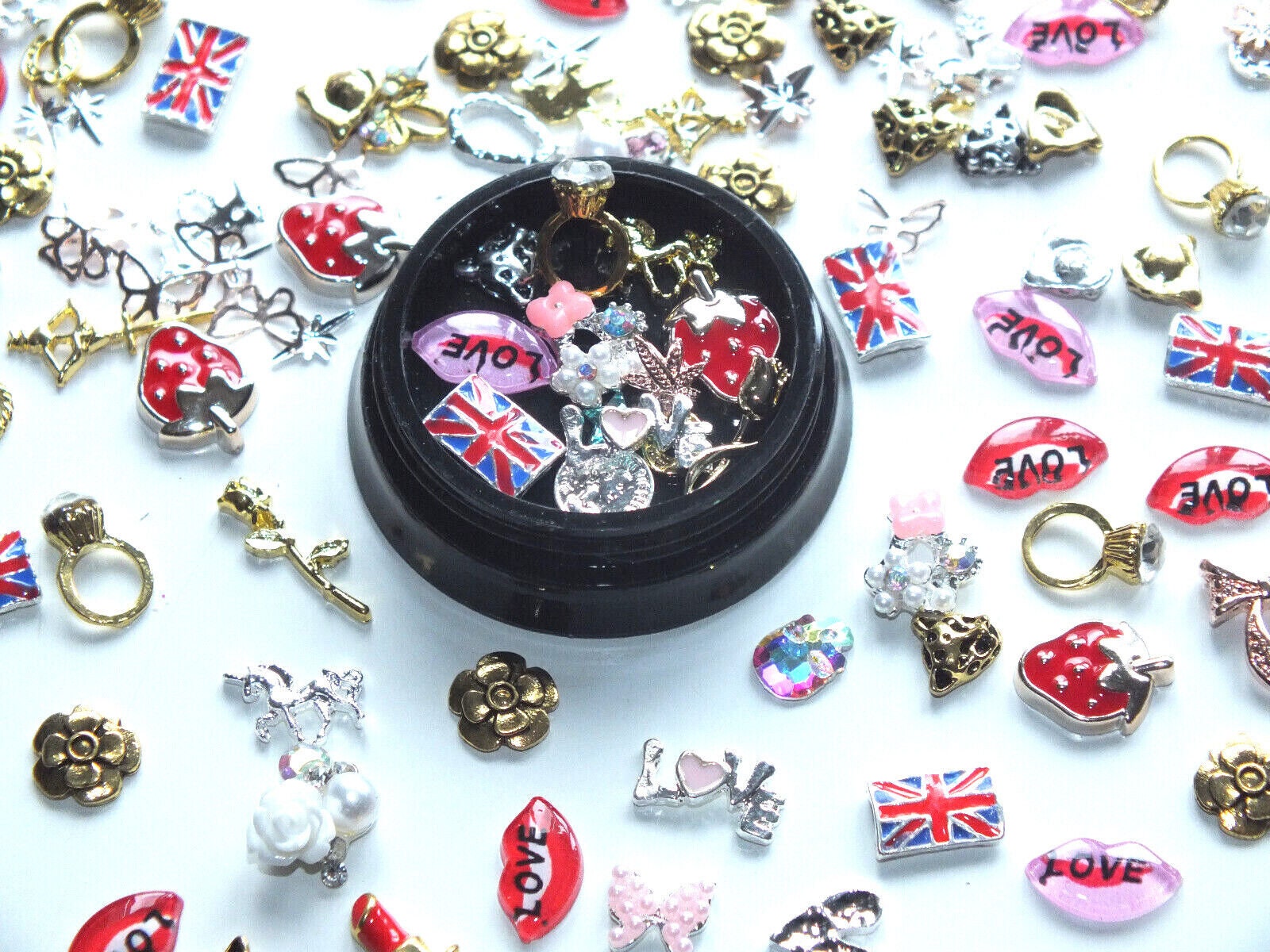 CLEARANCE Random Alloy Rhinestone Metal Nail Art Choose Amount