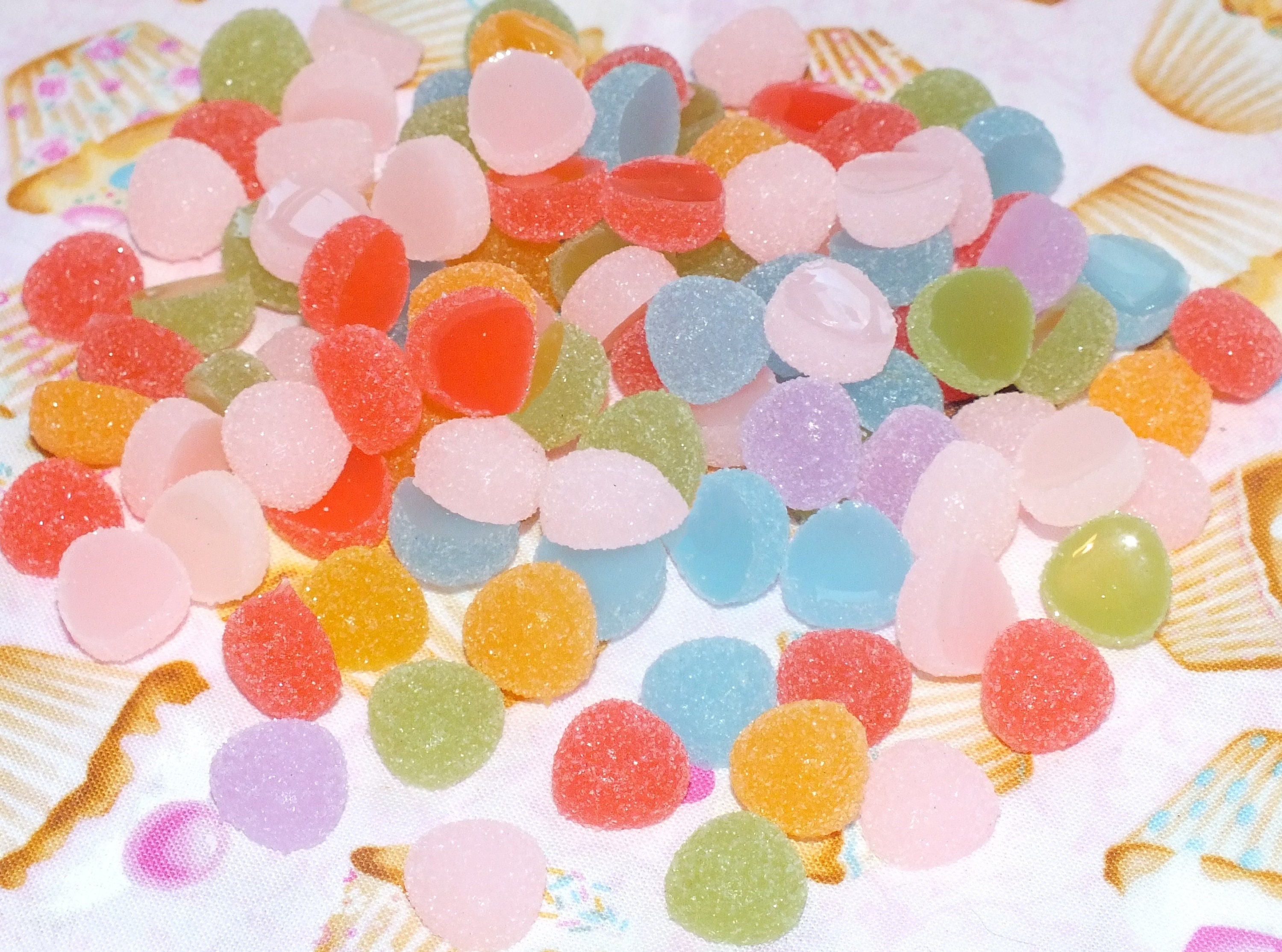 Super REALISTIC FAKE Food "Sugar Coated" Frosted Candy Sweets Resin Food Kawaii 3D Flatback Craft Ch