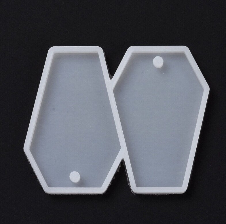 DIY Craft Coffin Pendants Silicone Molds Resin Casting Jewelry Making Halloween