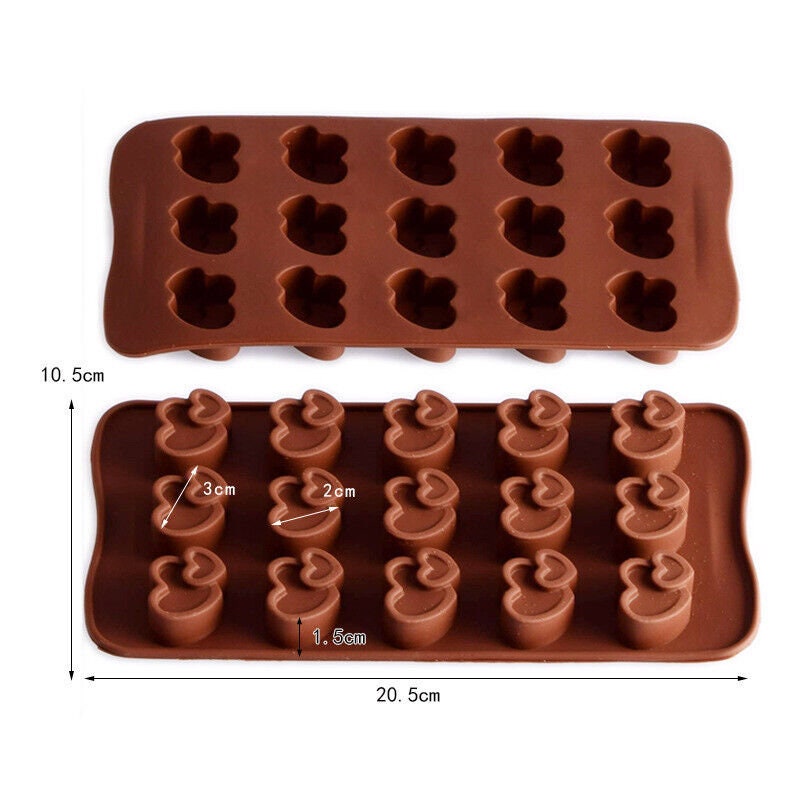 Food Grade Chocolate Cup Tray 15 cells Silicone Mold Soap Candle Fondant Baking