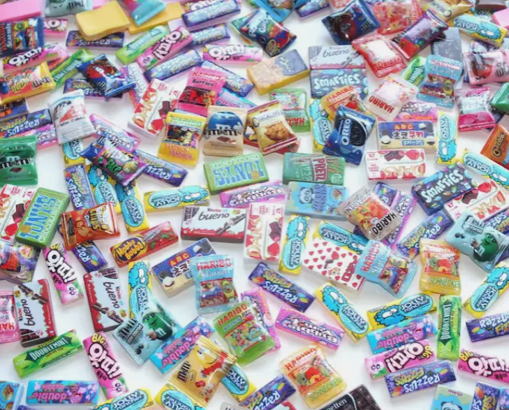 Mixed resin Snacks Junk Food Chocolate Sweets Fake Flatback Food Charms