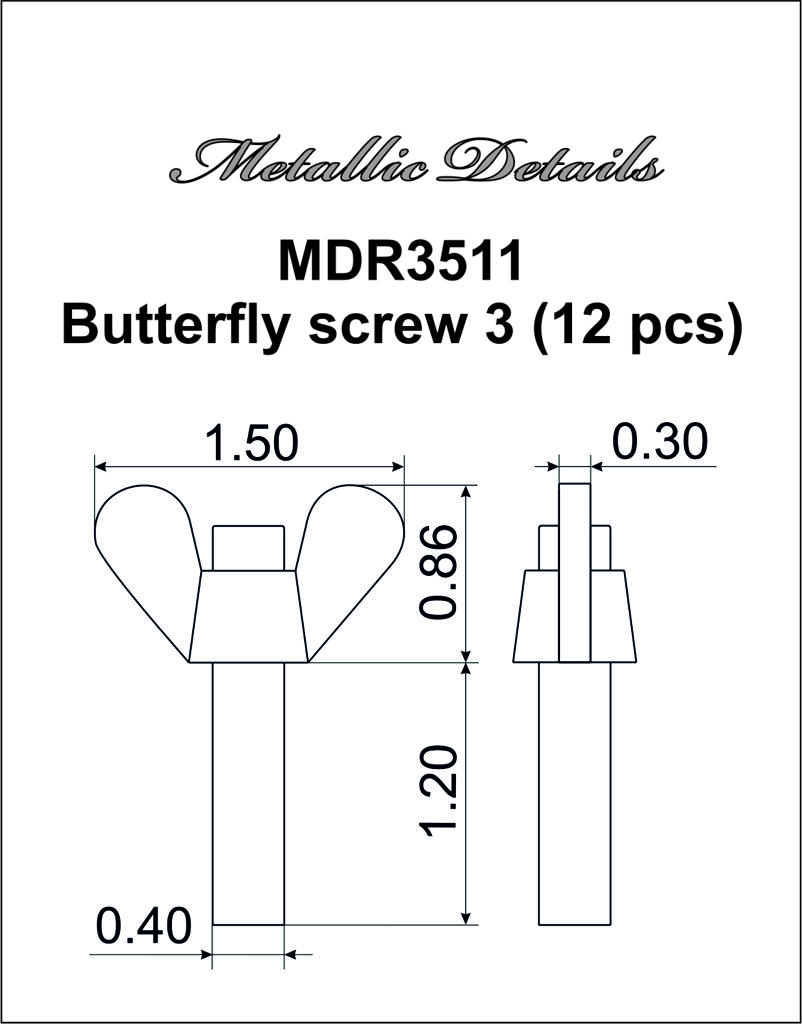 Butterfly screw 3 1/35