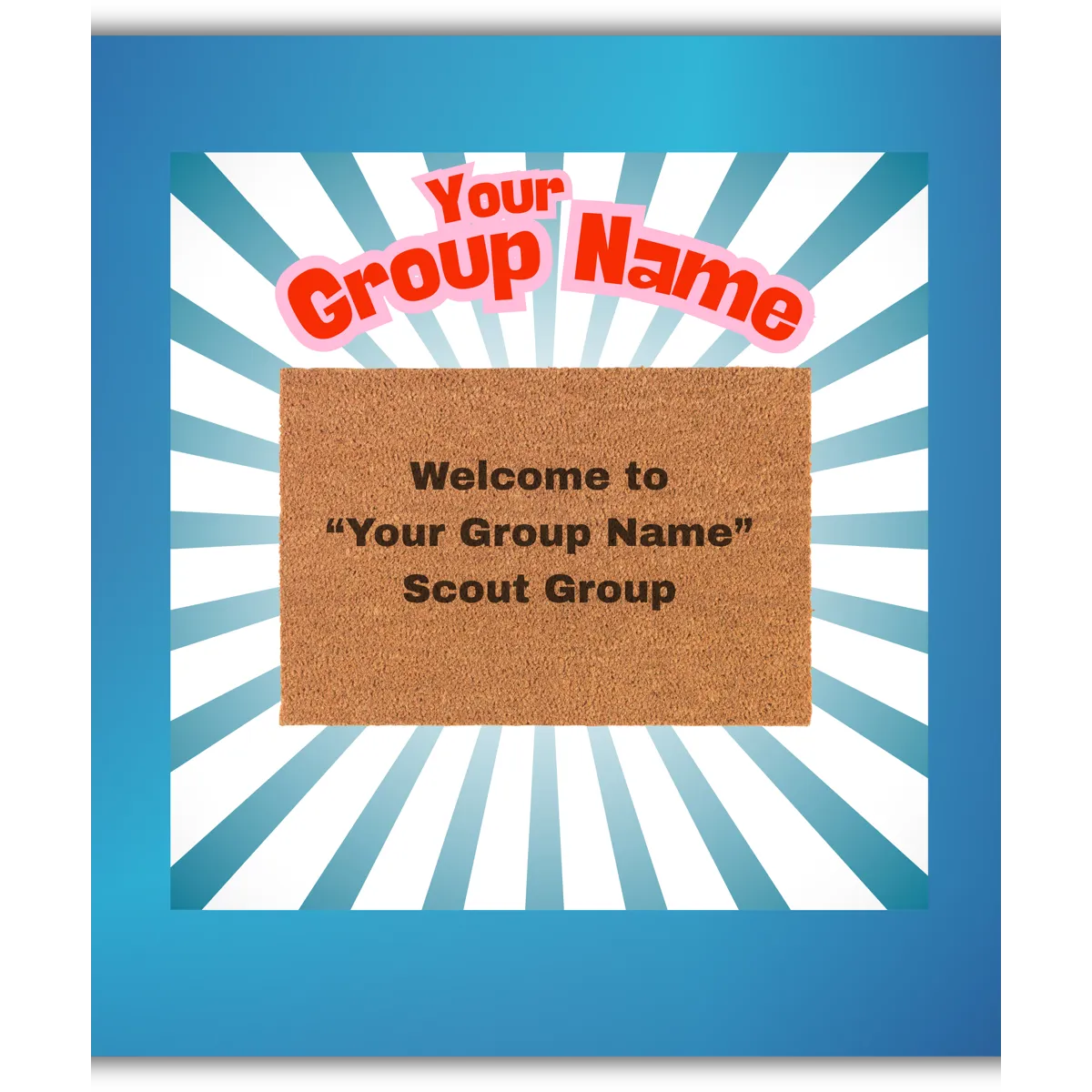 Scout Group Personalised Doormat
