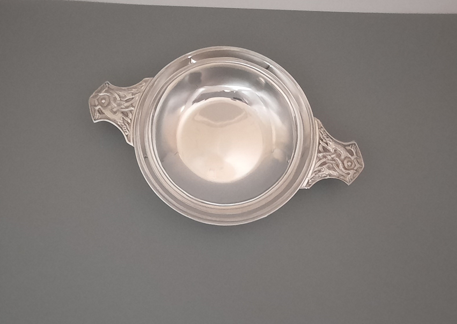 Wonderful Sterling Silver Quaich with Celtic Design Handles - Hallmarked London 1941