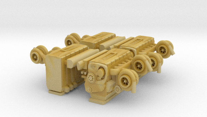 Set of 4 - Nissan RB26 Twin Turbo Inline 6