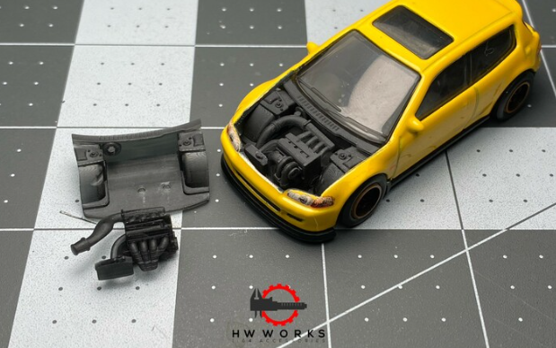 Set of 2 - Engine Bay and B-Series Engine for Honda Civic EG