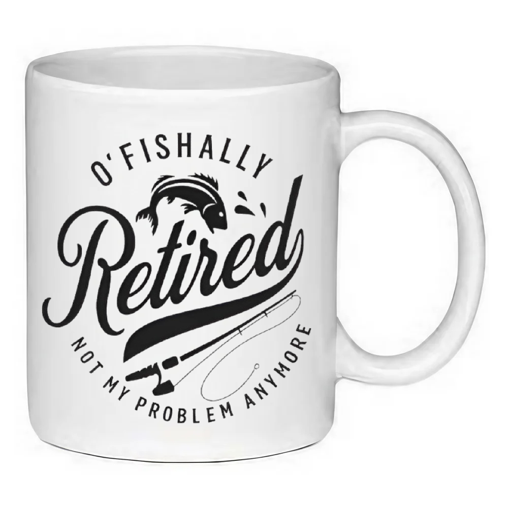 Custom Printed Funny Retired 11oz Ceramic Coffee Mug/Tea Cup