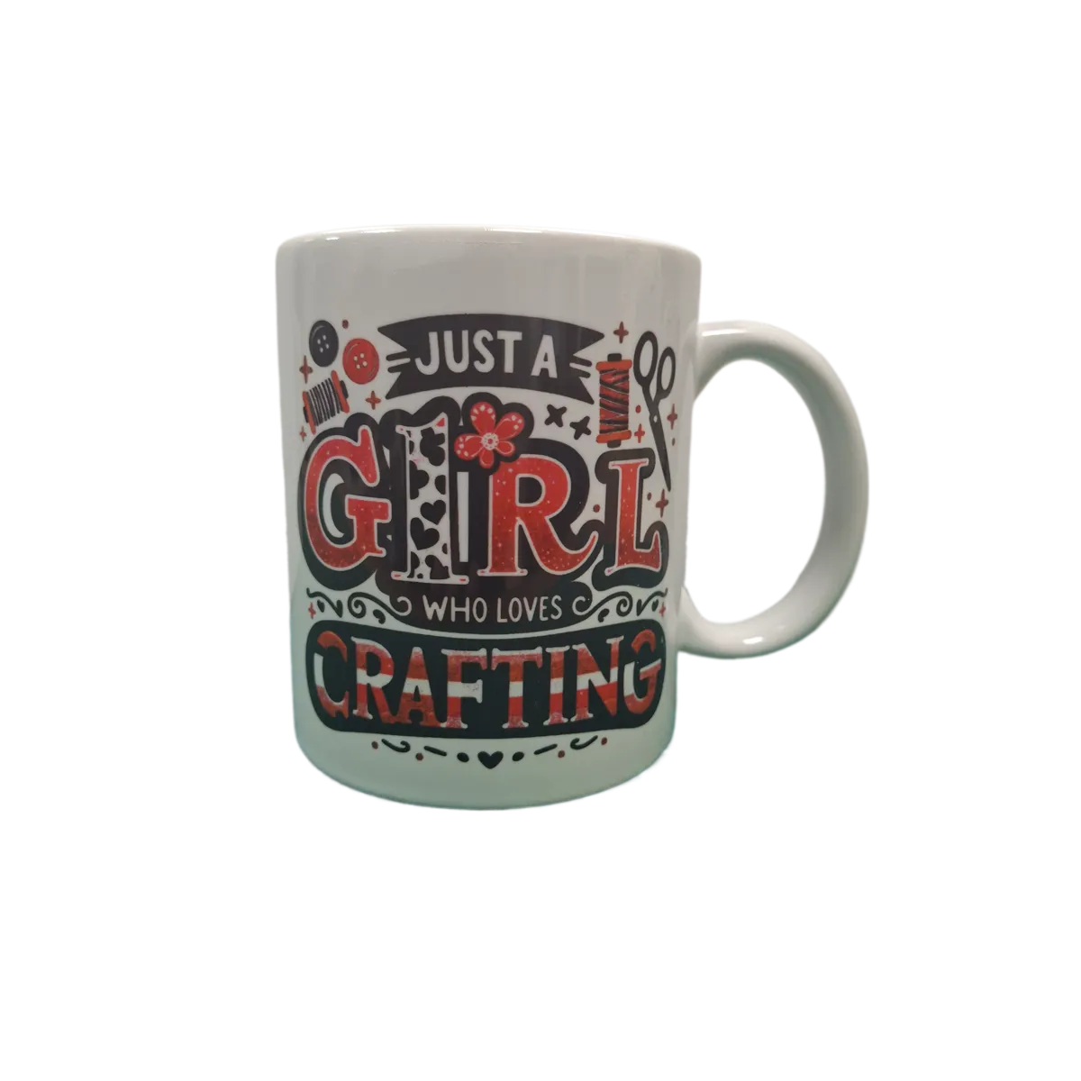 Custom Printed Crafty Girl 11oz Ceramic Coffee Mug/Tea Cup