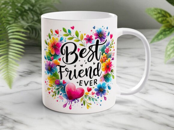 Custom Printed Best Friend 11oz Ceramic Coffee Mug/Tea Cup