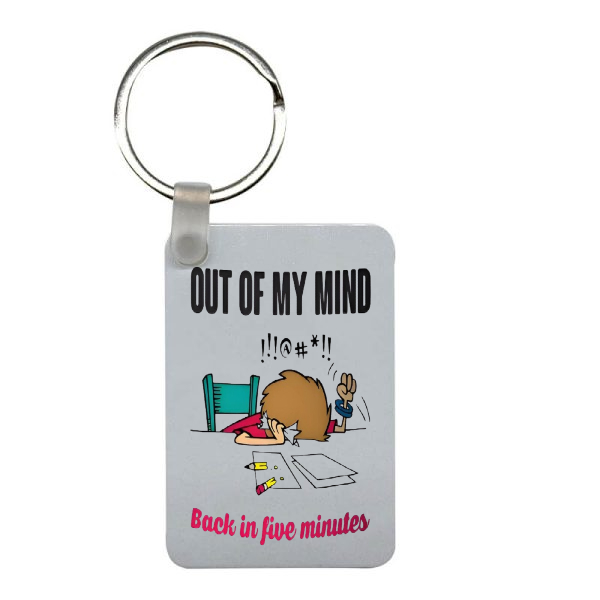 MDF Rectangle Keyring - MDF10