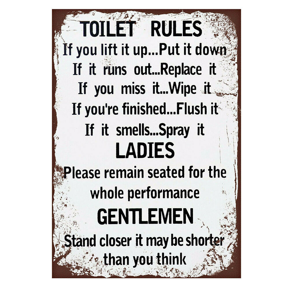 Vintage Style Retro Metal Plaque Wall Sign -