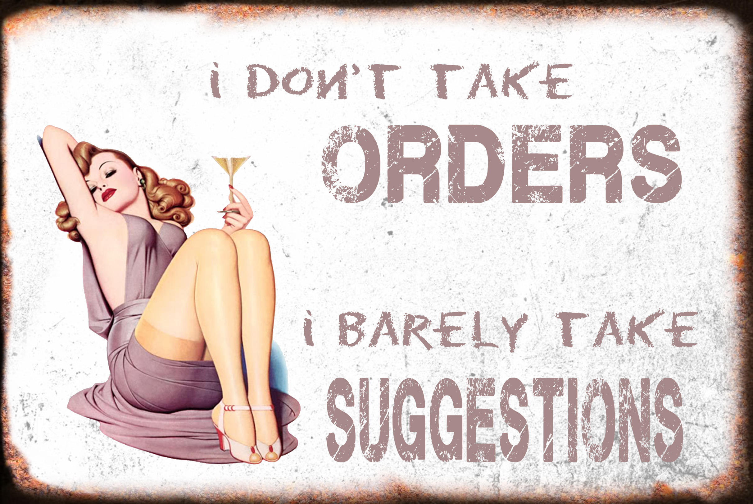 Vintage Style Retro Metal Plaque Wall Sign -