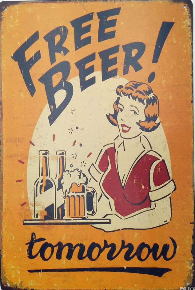 Vintage Style Retro Metal Plaque Wall Sign -