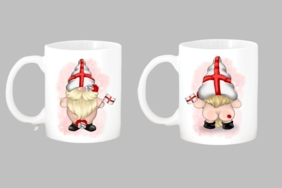 Custom Printed St Georges Cheeky Gnome Gonk 11oz Ceramic Coffee Mug/Tea Cup