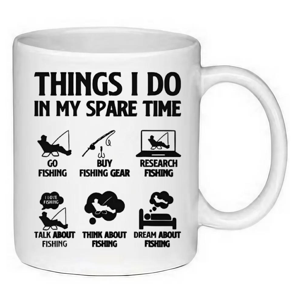 Custom Printed Fishing 11oz Ceramic Coffee Mug/Tea Cup