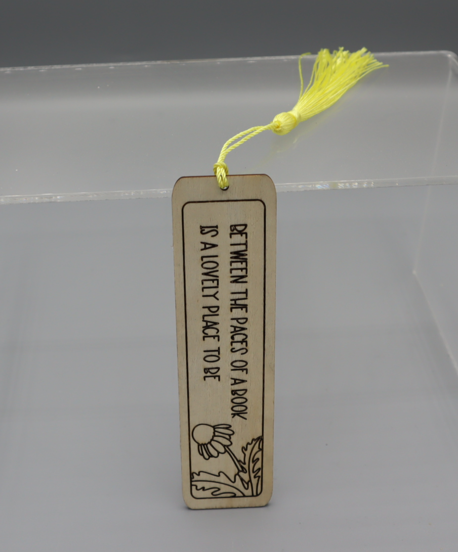 Laser engraved Book Mark 1