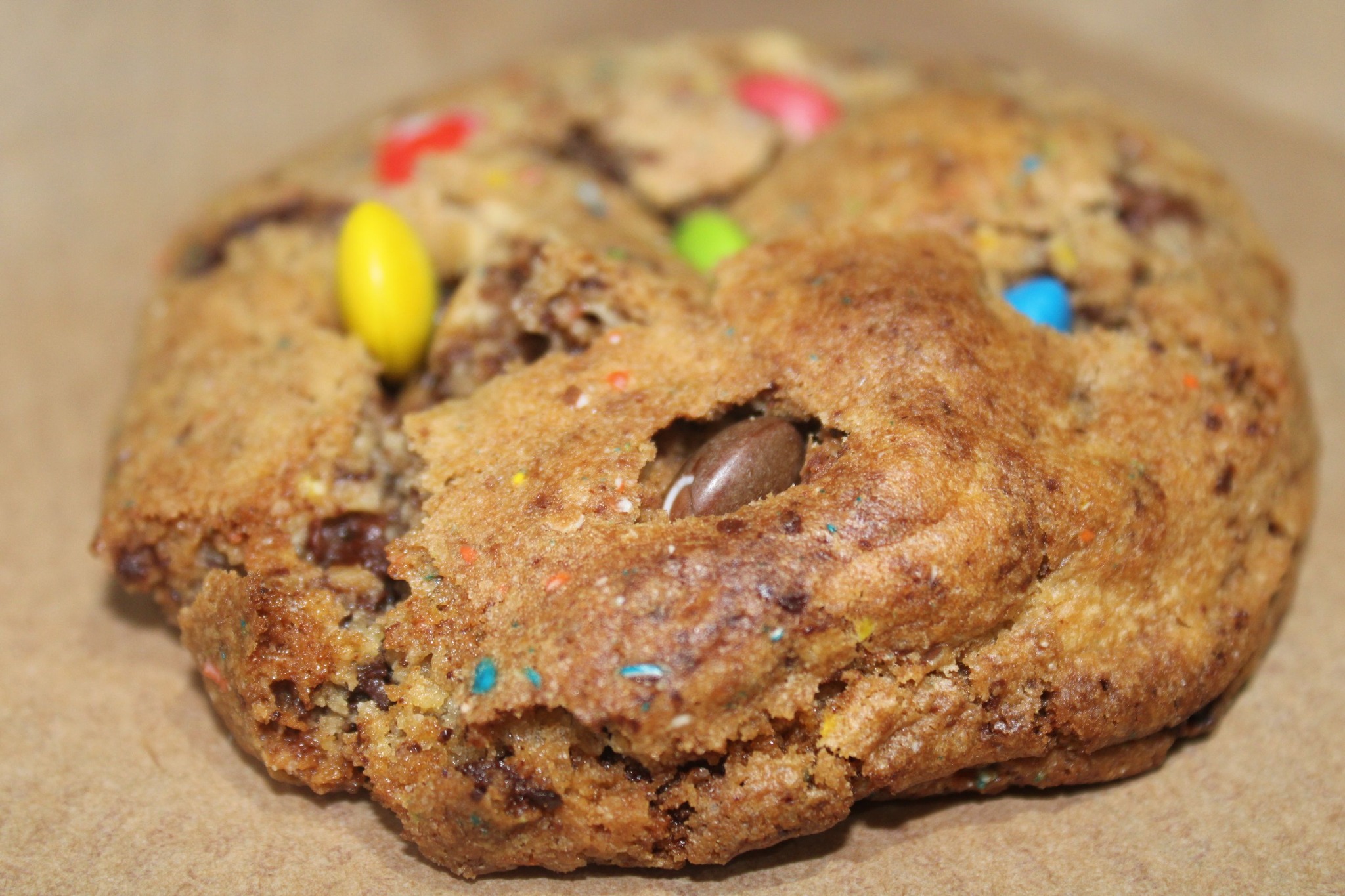 Rainbow M&M Cookie