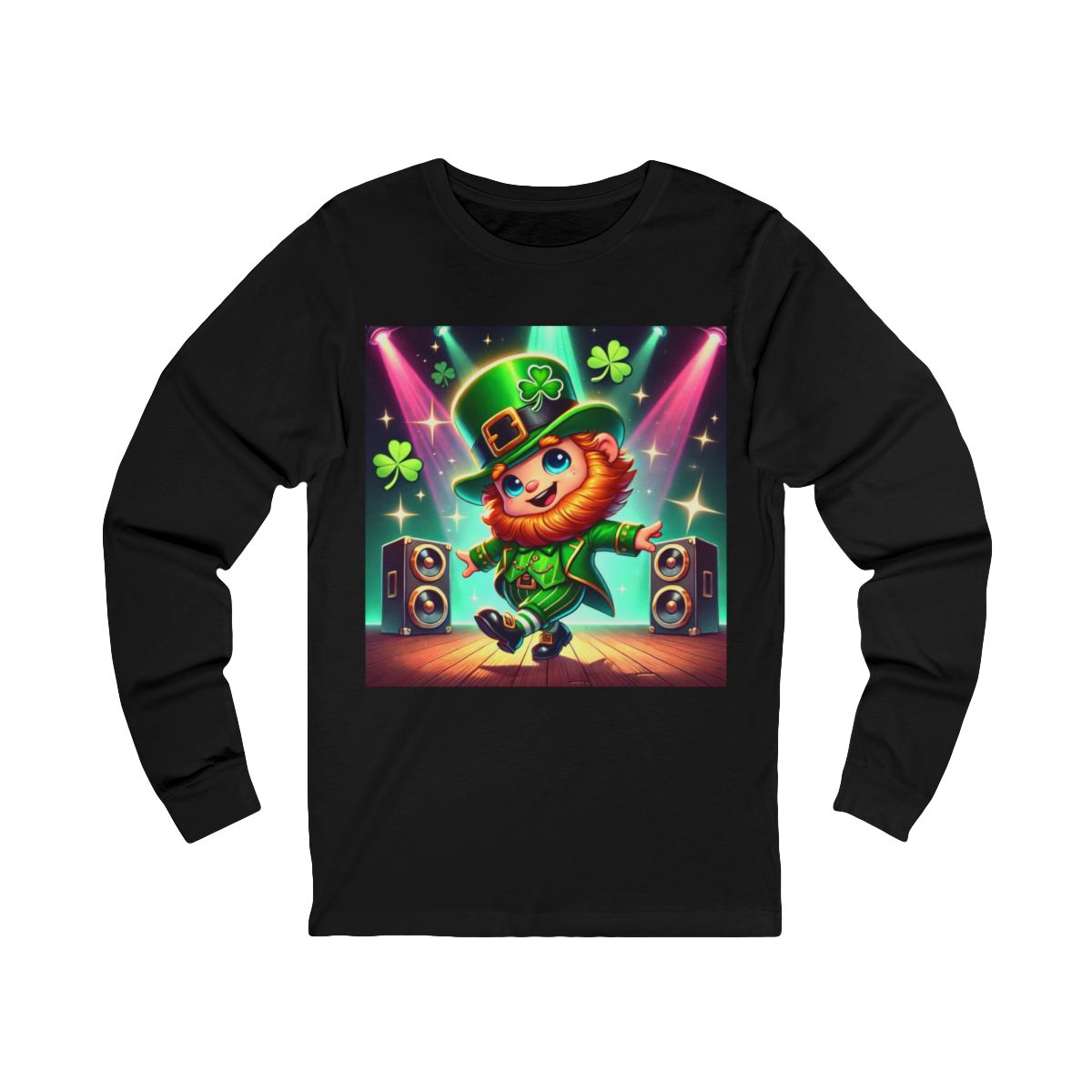 Saint Patrick's Day Leprechaun Dancing Long Sleeve T-Shirt Saint Patrick's Day Leprechaun Dancing Long Sleeve T-Shirt