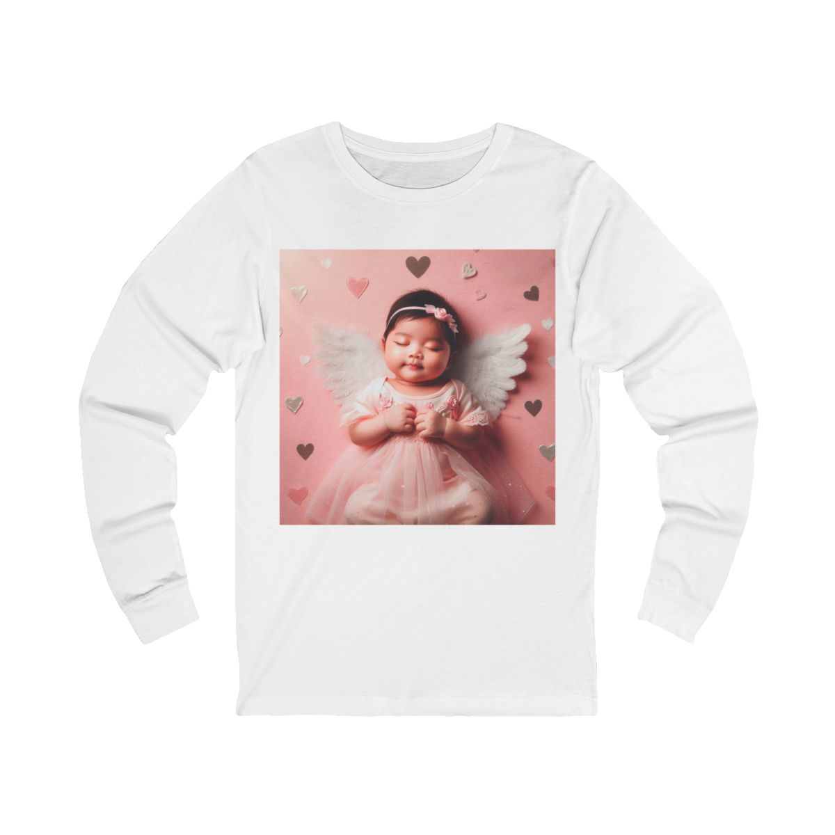 Sleeping Baby Valentine Angel Long Sleeve T-Shirt Sleeping Baby Valentine Angel Long Sleeve T-Shirt