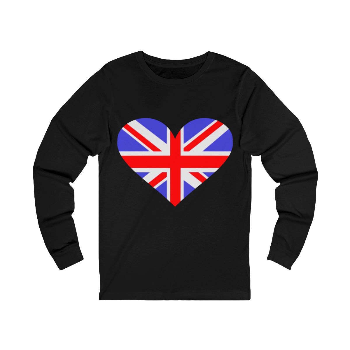 Union Jack Flag Heart Long Sleeve T-Shirt Union Jack Flag Heart Long Sleeve T-Shirt