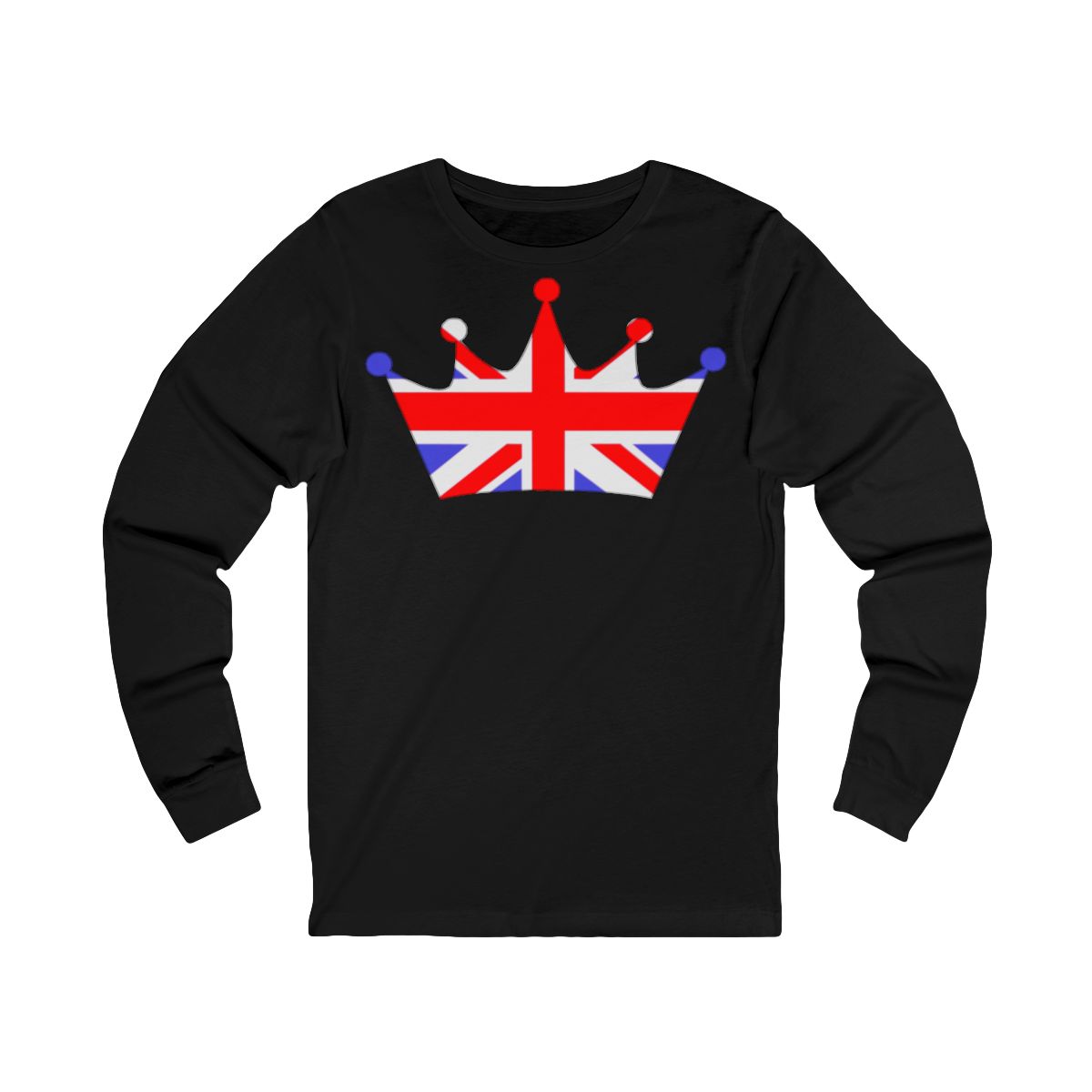 Union Jack Flag Royal Crown Long Sleeve T-Shirt Union Jack Flag Royal Crown Long Sleeve T-Shirt