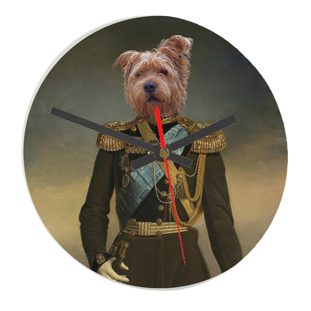 Pet Royal Portrait Art Image Clock