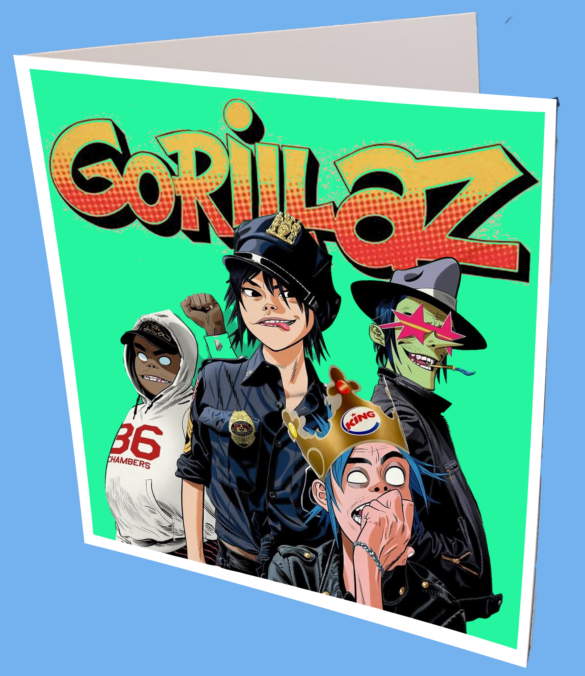 Gorillaz Greeting Card