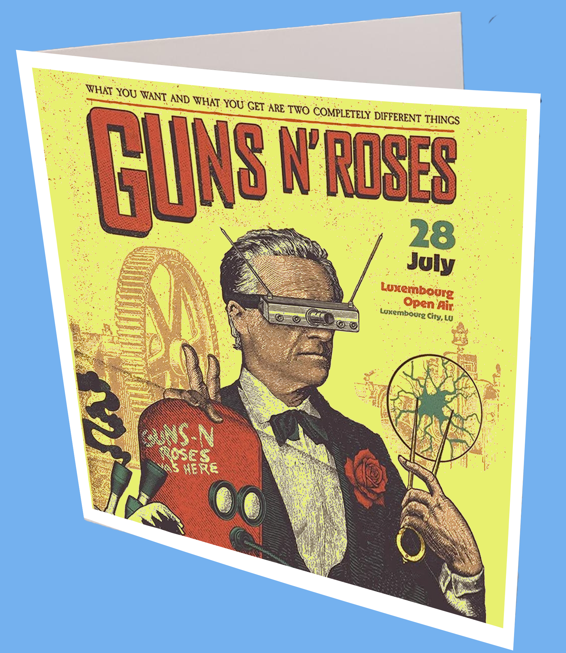 Guns n Roses Comic Book Cover Greeting Card