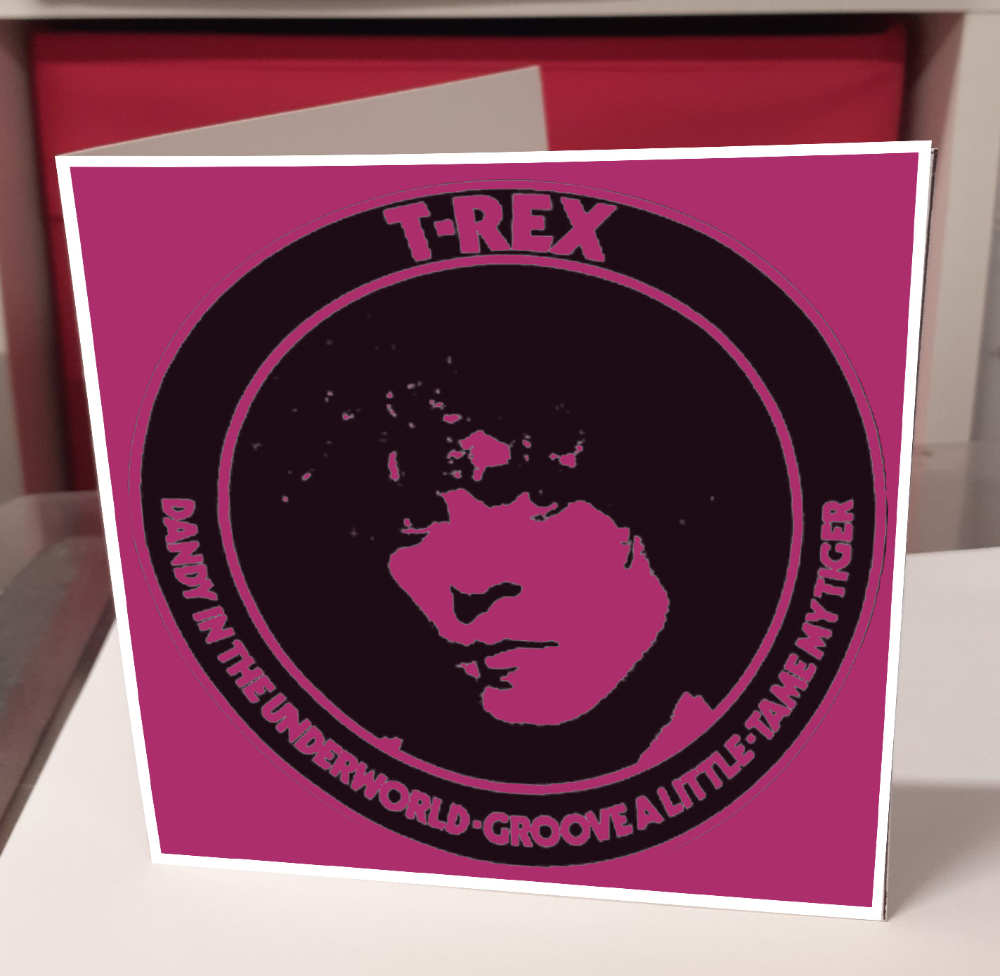 T Rex Dandy Greeting Card