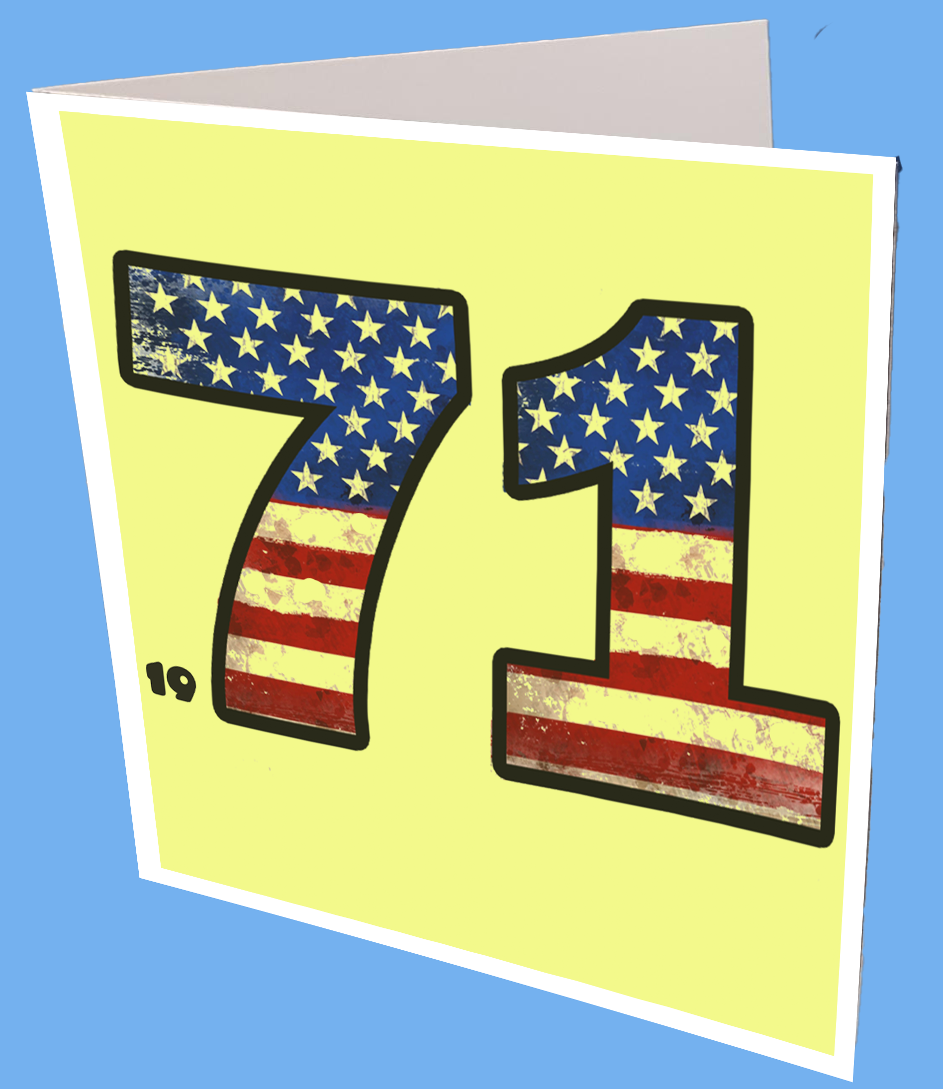 USA Flag 71 Greeting Card