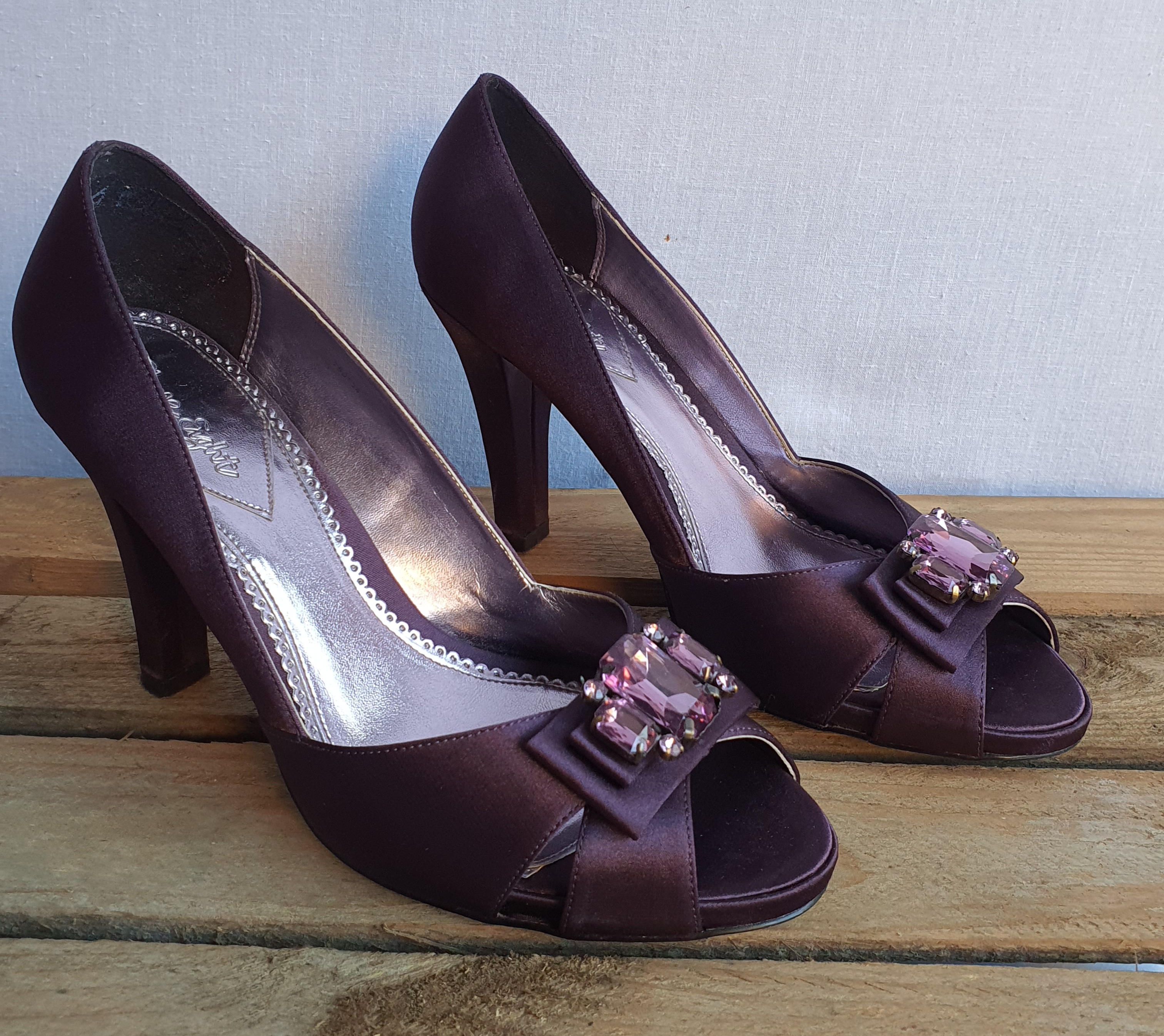 PHASE EIGHT Purple 4" Heeled Court Shoe Size UK5
