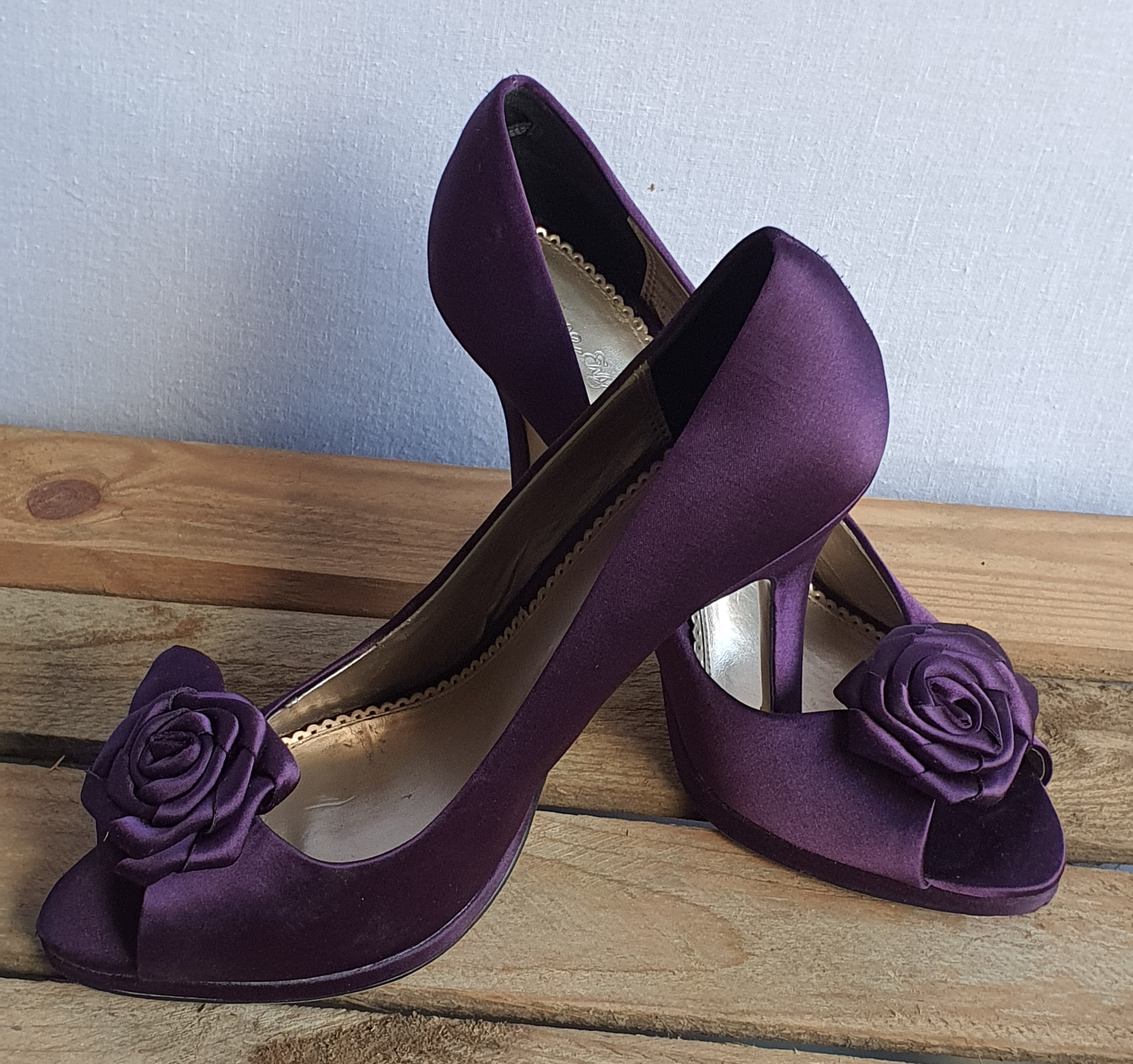 PHASE EIGHT Purple 4" Heeled Court Shoe Size UK6