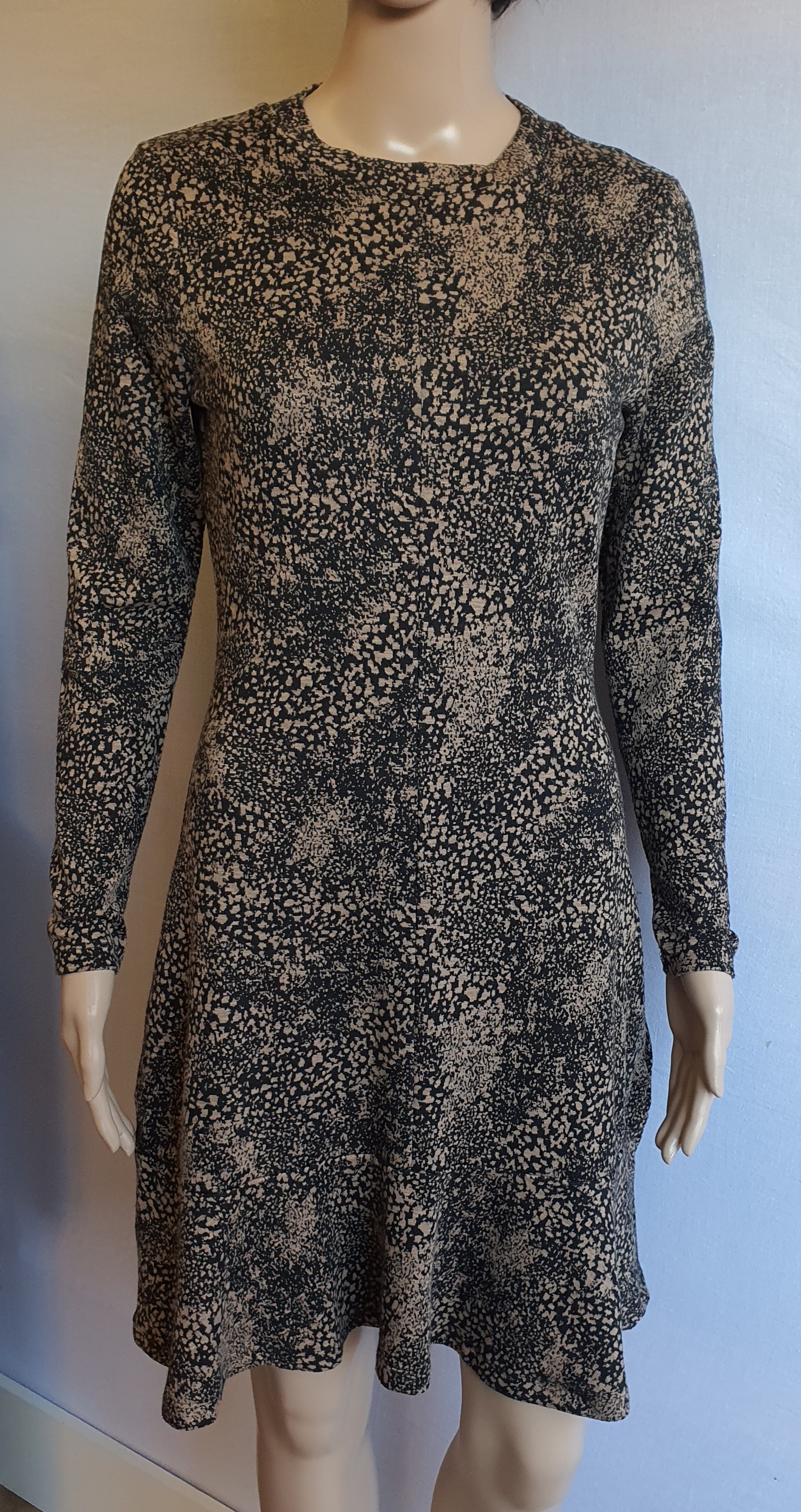 WHISTLES Multicolour Jacquard Leopard Flippy Dress size UK 10