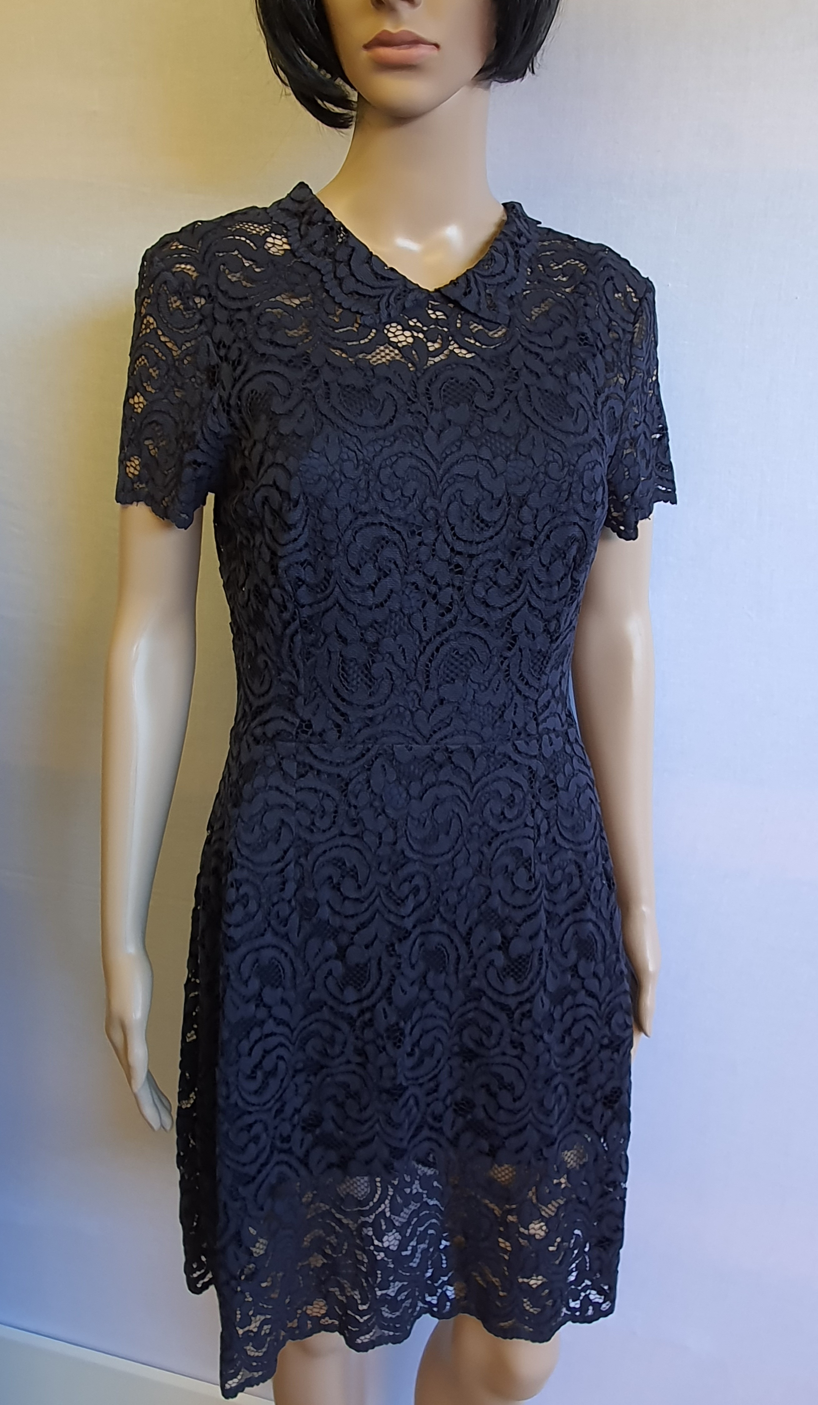 JACK WILLS Navy Blue Lace Dress Size UK 6