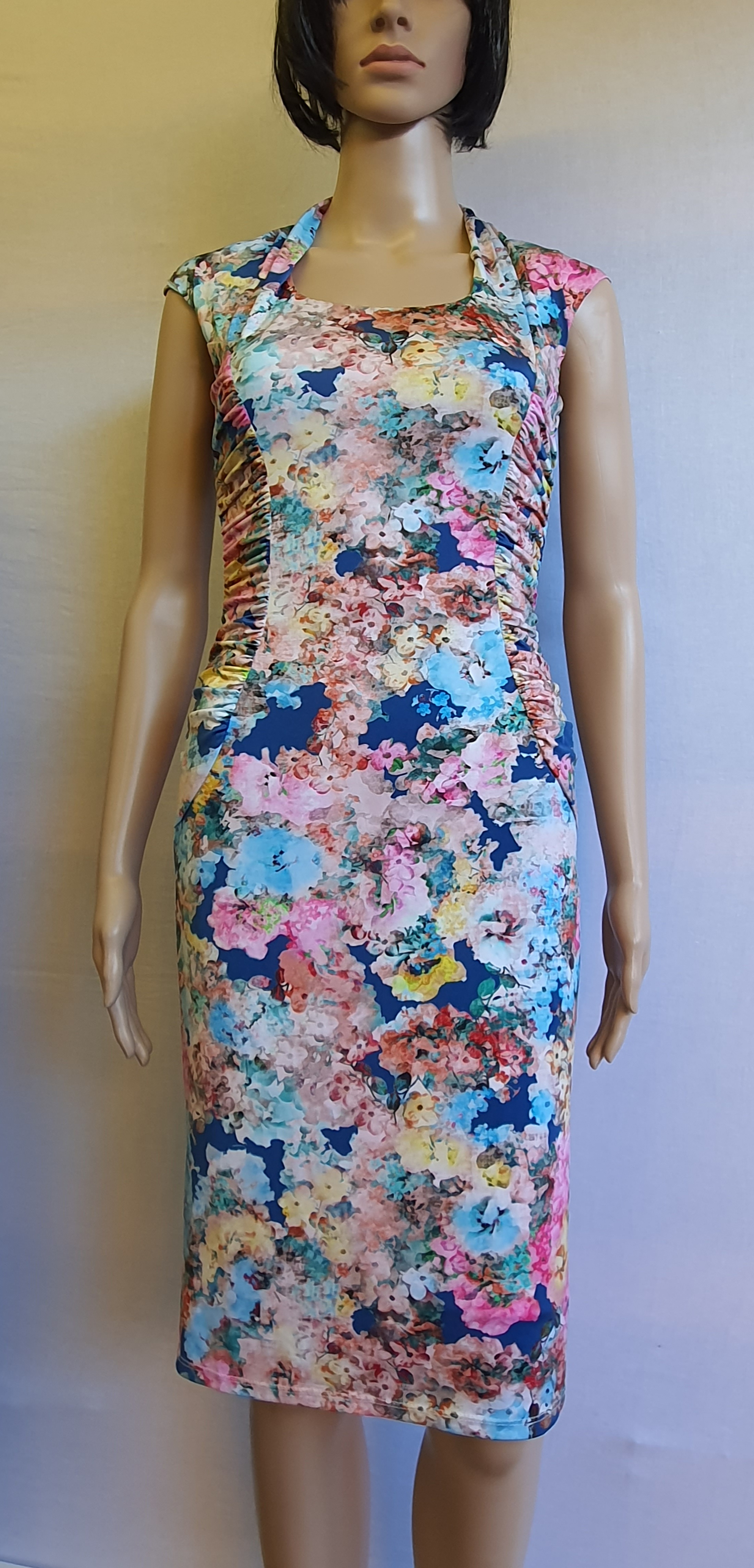 PHASE EIGHT Floral Print Stretchy Pencil Party Dress size UK8