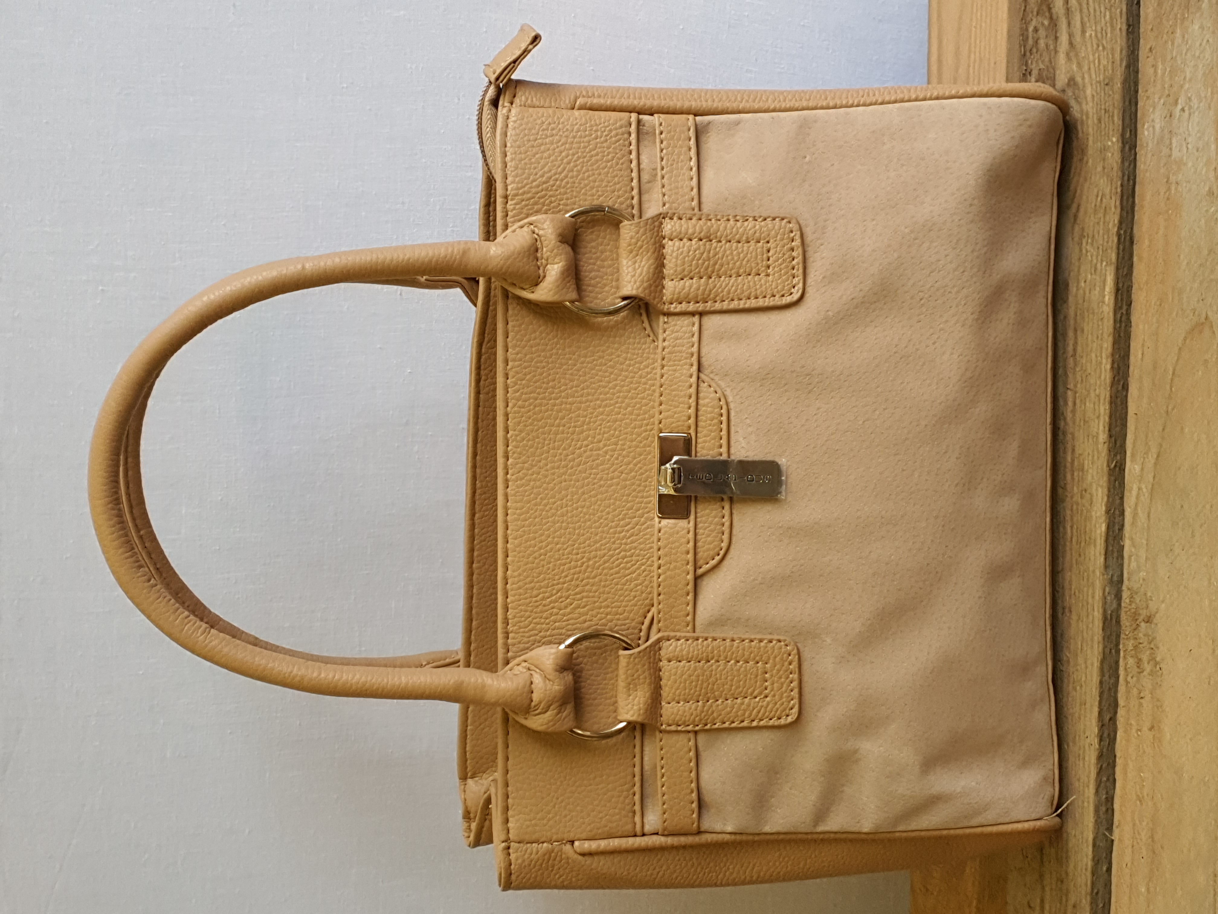 TED LAPIDUS Brown Fawn Coloured.Soft touch Handbag-NEW