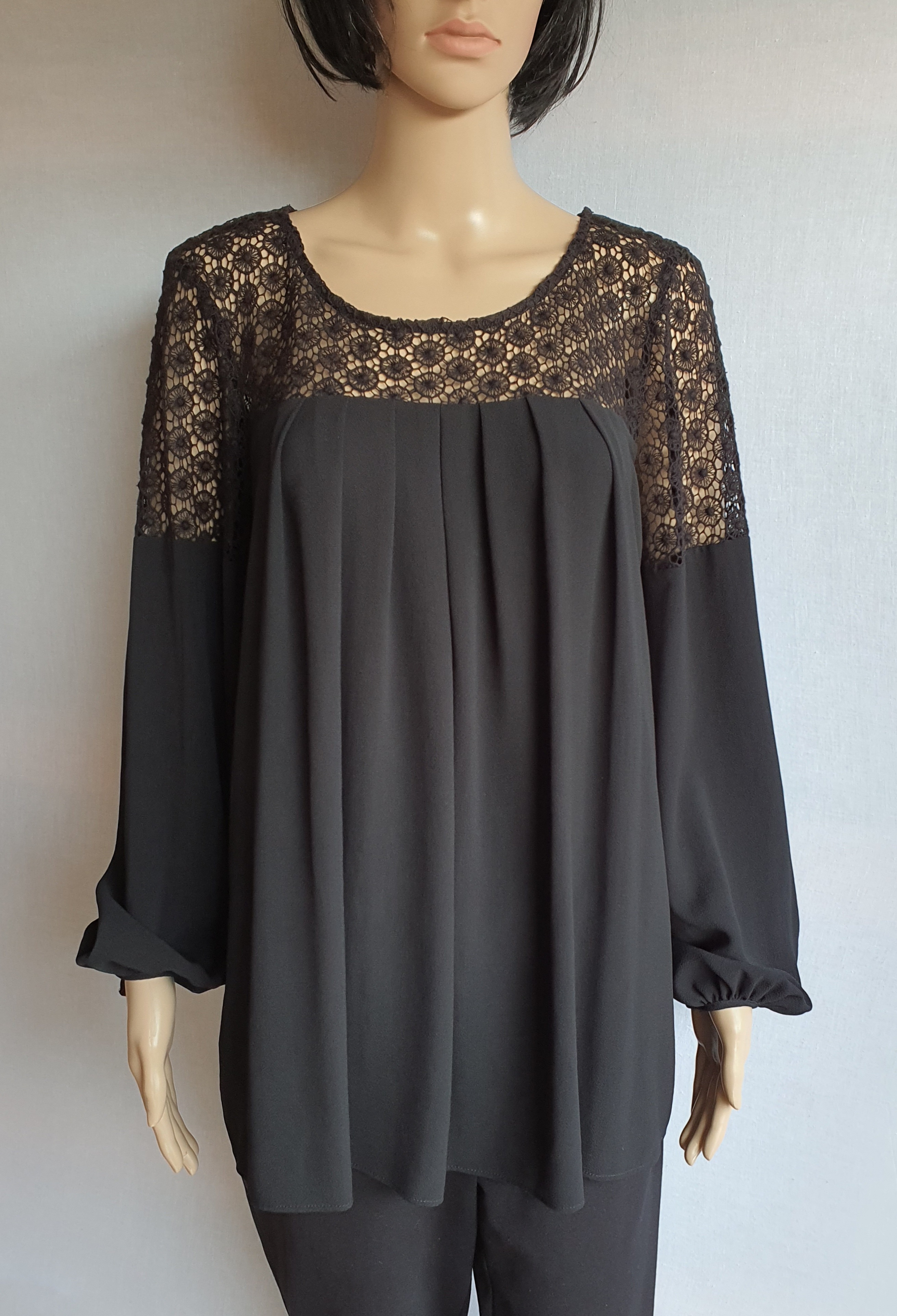 LIMITED EDITION By M&S Black Lacy Top Size UK 14