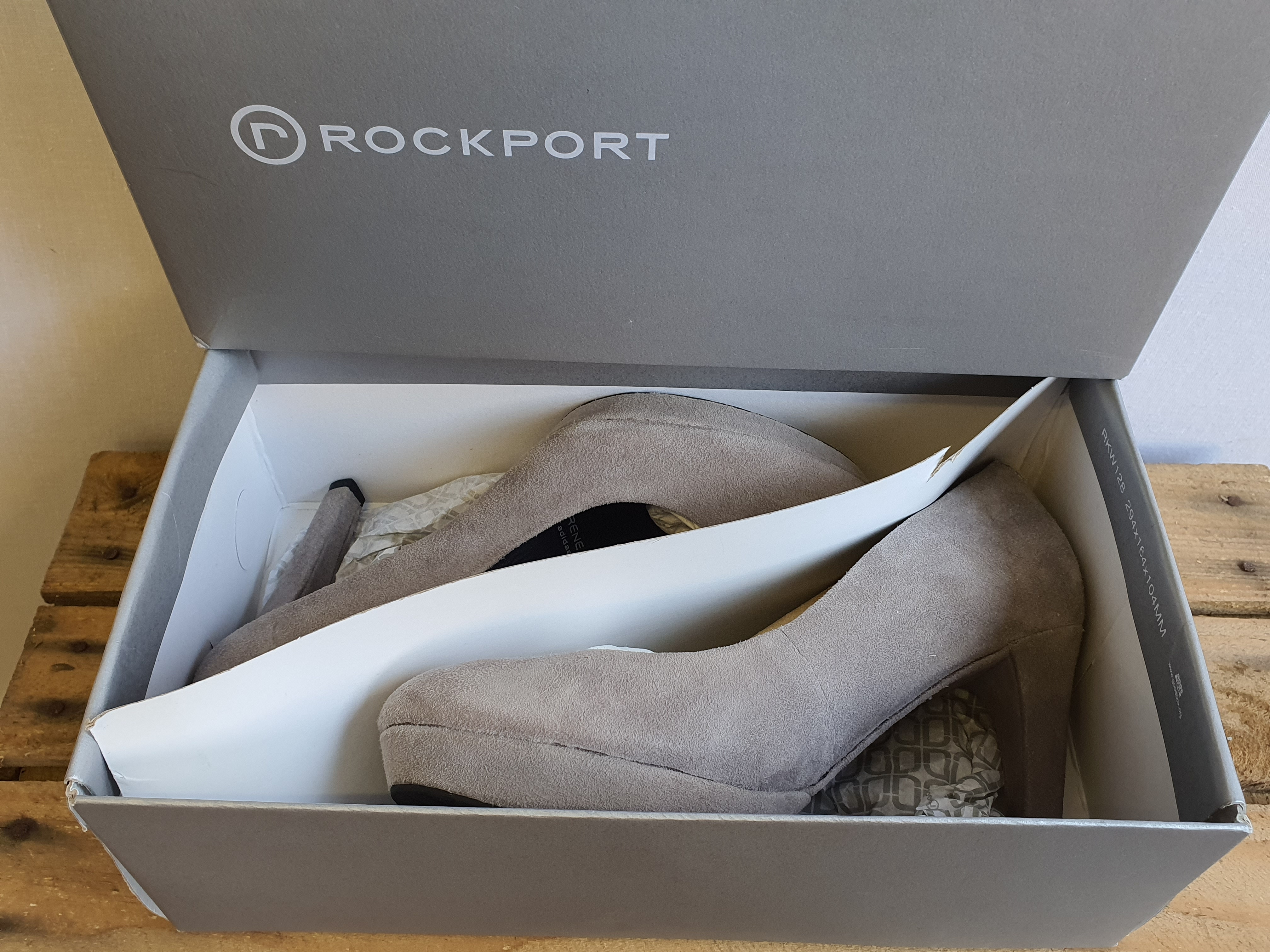 ROCKPORT Grey Heather 4" Heels Size UK 4.5- NEW